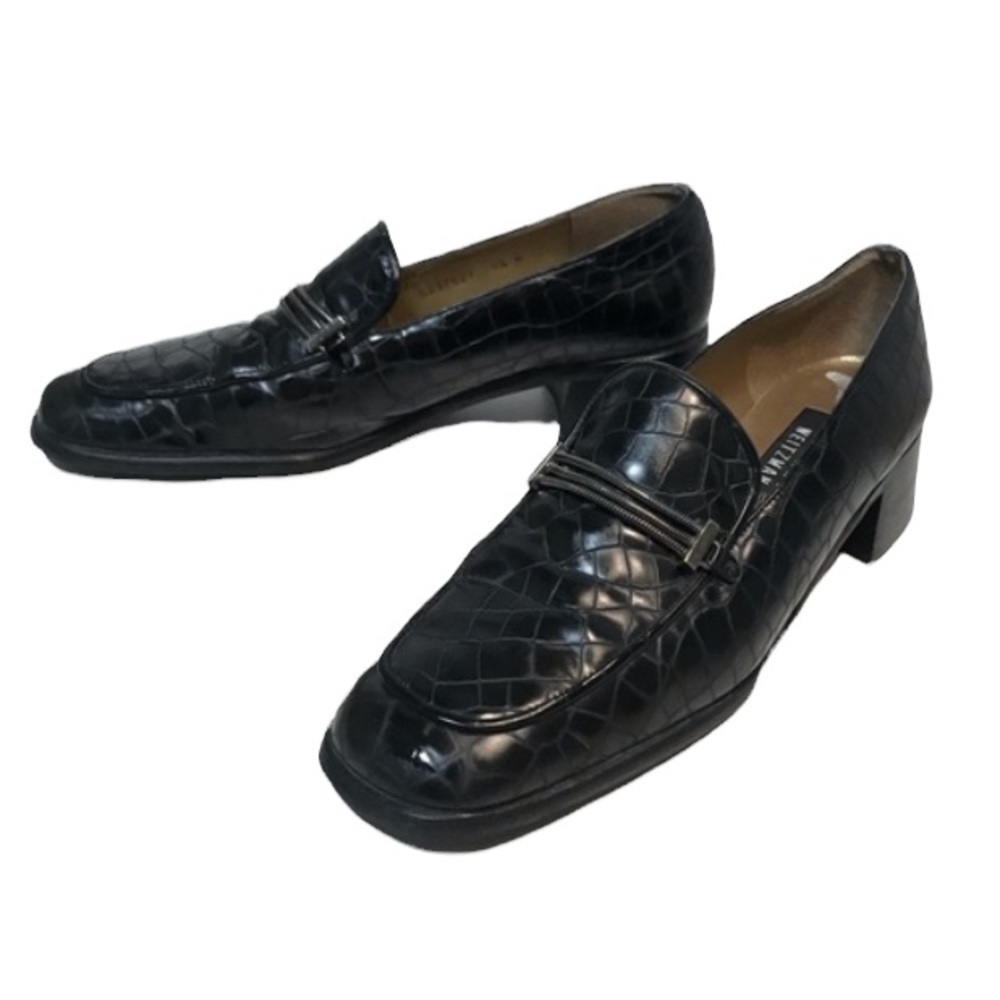 Stuart Weitzman -  Black Patent Tortoise Loafer - Size 9.5 **Narrow**